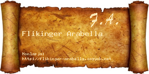 Flikinger Arabella névjegykártya